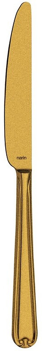 Нож столовый Narin 202213 Anatolia retro gold pvd 22.5 см (материал нерж. сталь, PVD золотое состаренное покрытие)