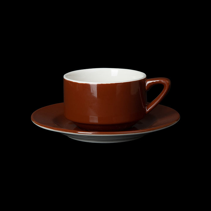 Кофейная пара Corone Gusto 7921/7922 190 мл (фарфор) коричневая