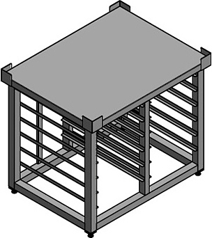 Подставка под пароконвектомат Giorik Steambox 10 уровней Gastrolux ППО2-08.26.3/12GN/С/У 2х6 уровней под GN1/1 820х630х700/730 мм (нерж. сталь)