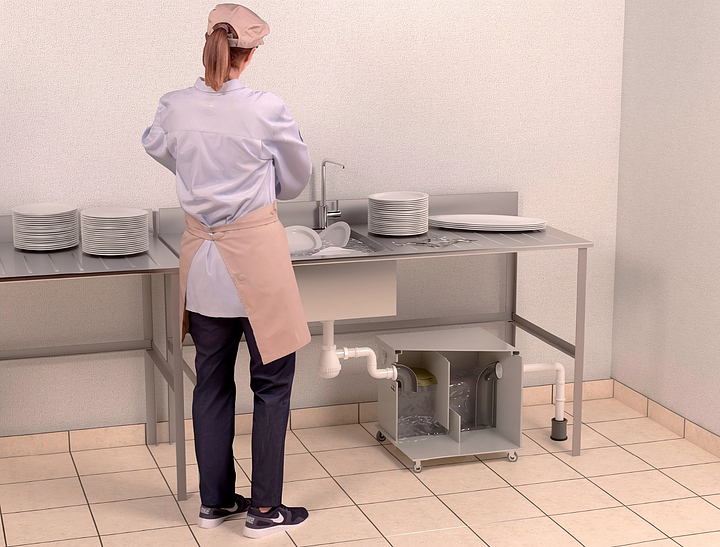 Жироуловитель Экосети Стандарт+ ОВ 0,5-50 с колесами