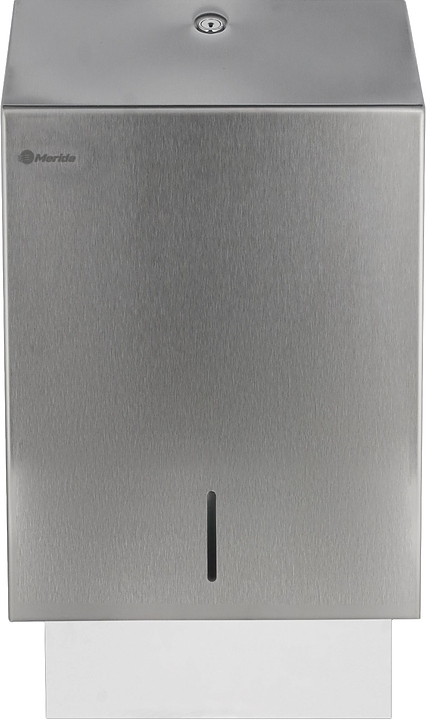 Диспенсер листовых бумажных полотенец Merida STELLA R MAXI ASM106.R Z-сложение (нерж. сталь) матовая сталь