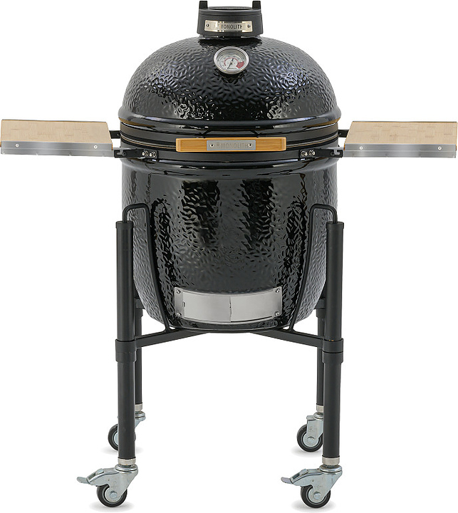 Гриль керамический Monolith Grill ONE.55 (Classic), черный на колесиках с боковыми столиками