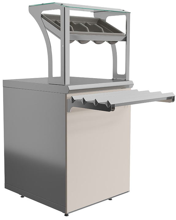 Прилавок для приборов и подносов Luxstahl ПП (С)-600 Premium Classic (Классик)