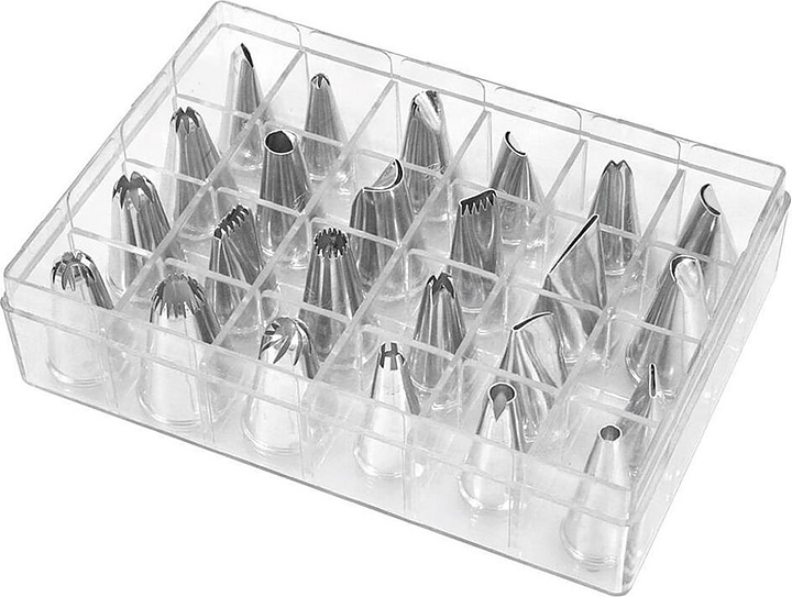 Набор кондитерских насадок P.L. Proff Cuisine JQ-OT320A 24 шт. (нерж. сталь)