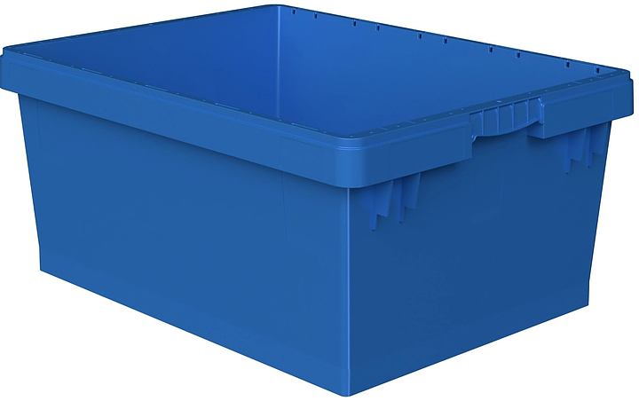 Контейнер iPlast INSTORE KVR-8634.1 800x600x340 мм усиленное дно, штабельный упор, голубой