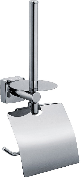 Держатель для туалетной бумаги с крышкой и запасным держателем Fixsen Kvadro FX-61310E