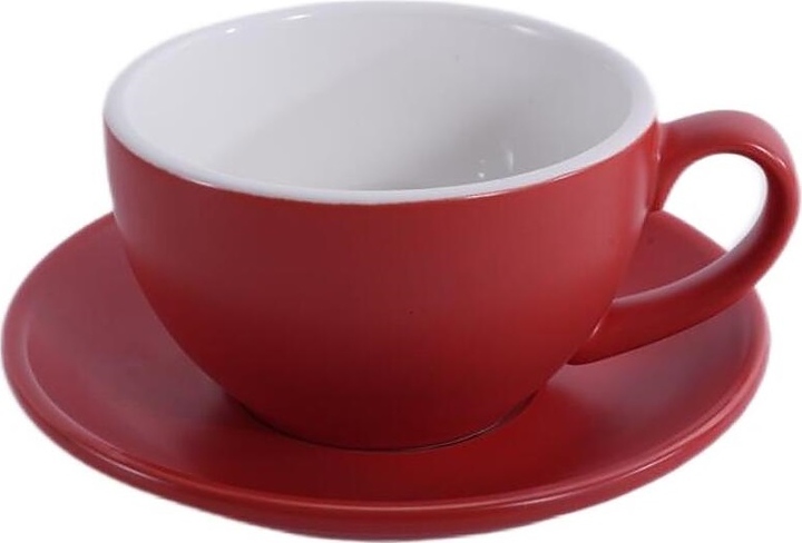 Чайная пара P.L. Barbossa Barista S0120-300-matte red 320 мл (фарфор) красная матовая