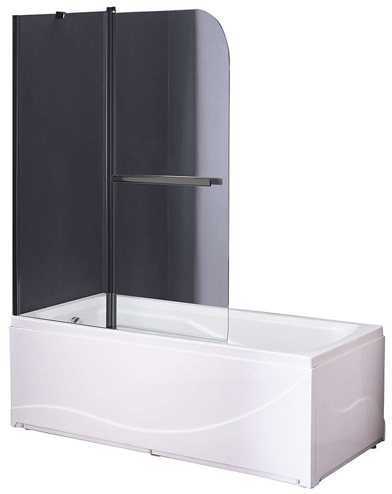 Душевая шторка на ванну Taliente TA-1214CB 120х140 см матовый, черный