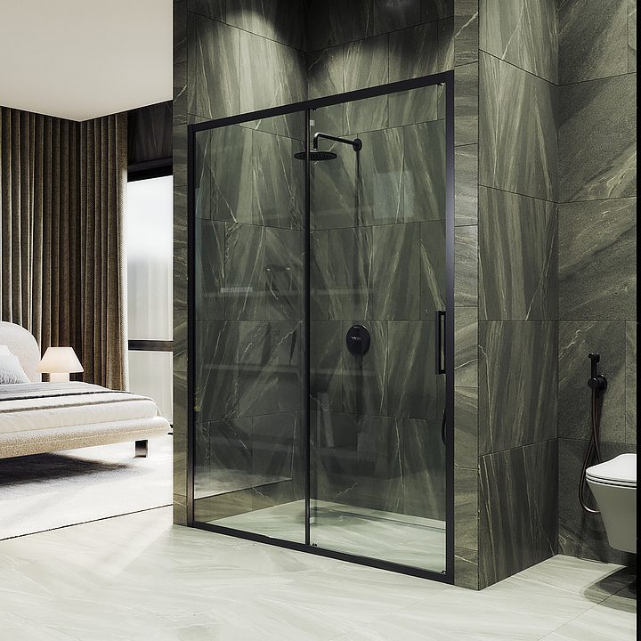 Дверь душевая MaybahGlass MGD-1275-6 100х195 см в нишу, раздвижная