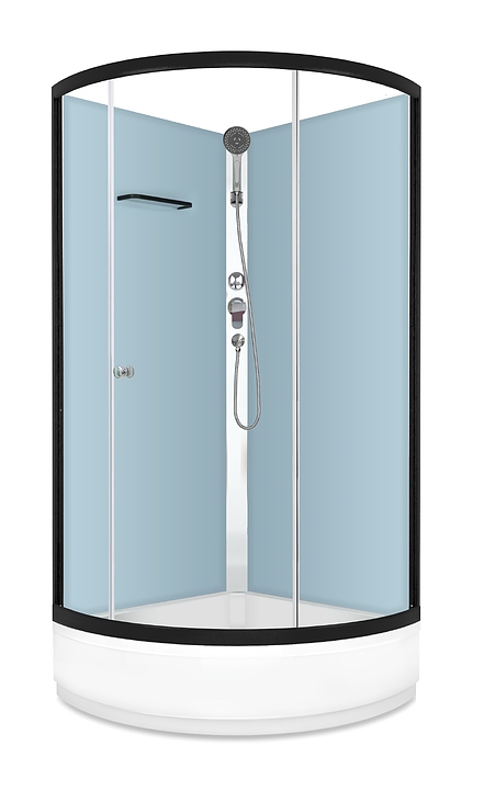 Душевая кабина без крыши Domani-Spa Simple 99 Eco mid DS01ESm99MDbCl00 90х90 см
