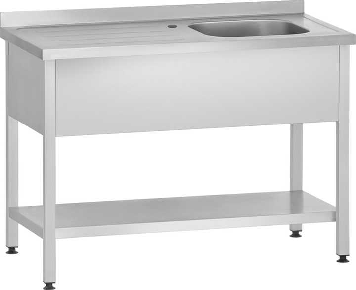 Ванна моечная Mecon Profi Inox РПЦп 1000х600х860 мм (1 м/о правое 400х400х250 мм) ножка профильная