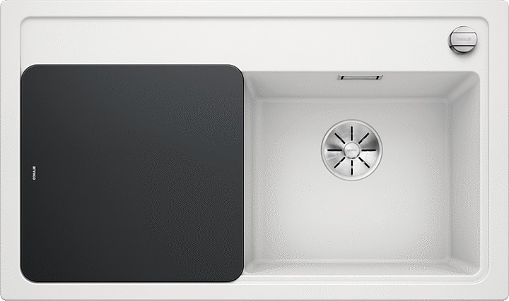 Кухонная мойка Blanco Zenar 45S InFino Silgranit (+доска стекло) белая правая мойка