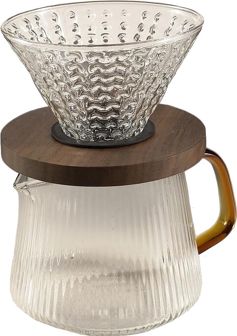 Набор для пуровера P.L. Barbossa D002796 кофейник 600 мл с воронкой на 1-4 чашки (стекло)