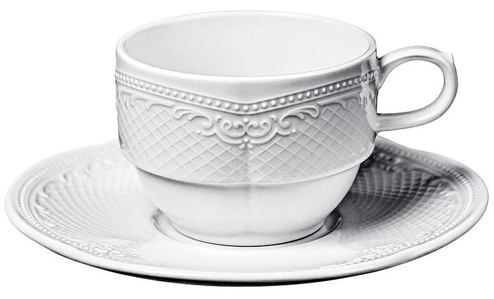 Чайная пара Noble Aristocrat 313605-313009 250 мл белый