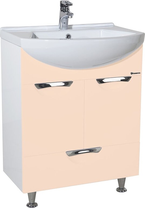Тумба под раковину Bellezza Альфа 55 с ящиком, бежевая