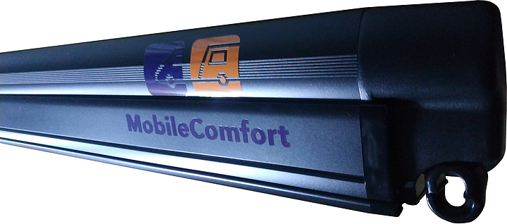 Маркиза автомобильная MobileComfort ME400BD 4 м электрическая, черный корпус с темно-серым тентом