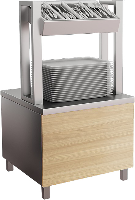 Прилавок для подносов и столовых приборов Astropit АЛРПП-068