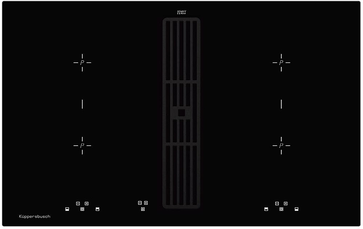 Индукционная варочная панель с вытяжкой Kuppersbusch KMI 8500.0 SR Black Velvet