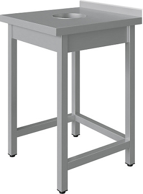 Стол универсальный для сбора отходов Luxstahl СО-6/6 обвязка трехсторонняя