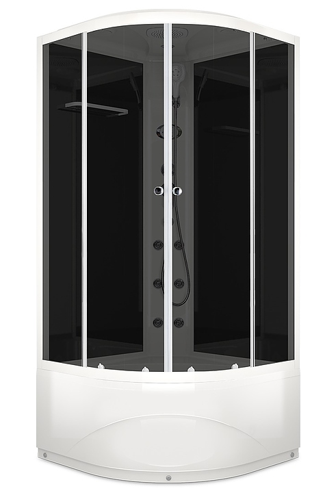 Душевая кабина с гидромассажем и блоком управления Domani-Spa Delight 110 high DS01D110HBT10 100х100 см