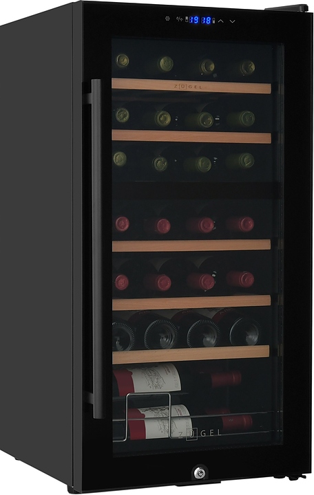 Винный шкаф Zugel ZCWF281DB черный