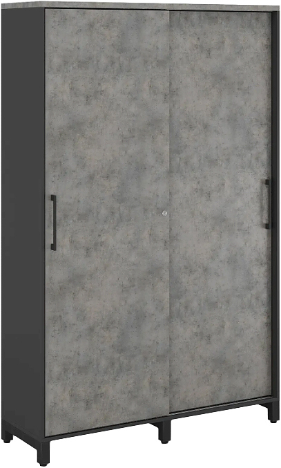 Шкаф для одежды КОБОР HG-120/40/M black/chicago