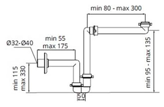 Сифон для раковины BMT 801 799 000 01 0