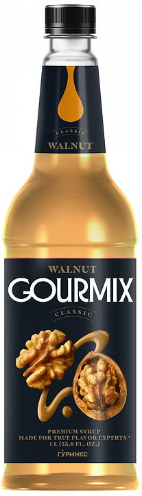 Сироп Gourmix 10616146 Грецкий орех 1 л (бутылка ПЭТ)