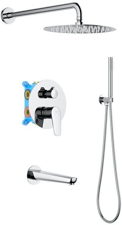 Комплект душевой встраиваемый Aquatek Бетта AQ1173CR хром