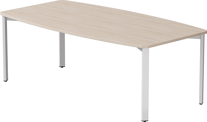 Стол переговорный Everprof EVO 2100х1100x755 мм (ЛДСП / металл) дуб соната / белый