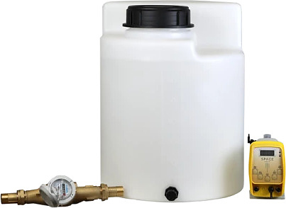 Комплекс дозирования SpaceAqua Dose 803-IMP, емкость 60 л, счетчик Dn25