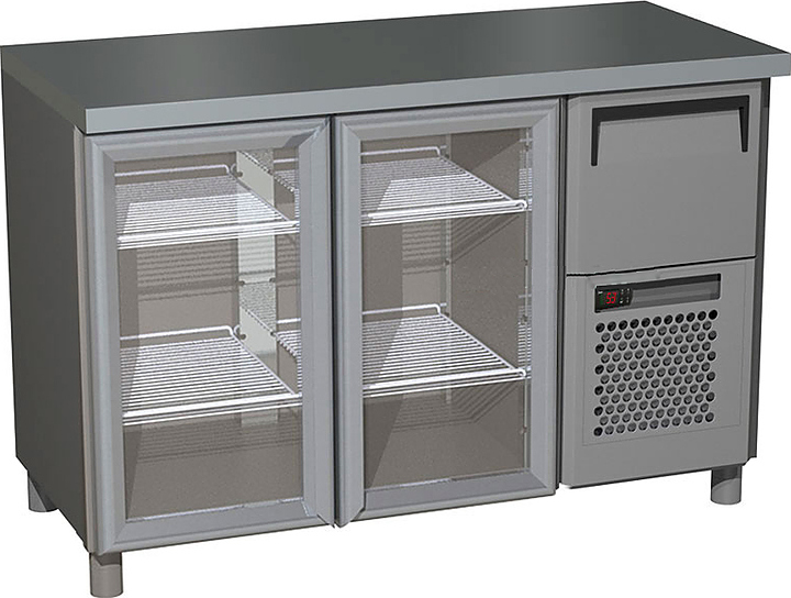 Стол холодильный Carboma T57 M2-1-G 0430-2 (BAR-250С) с бортом