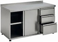 Стол-тумба РЕКОМ ТЯКБ-140/70/85 П 3 ящика слева, с бортом