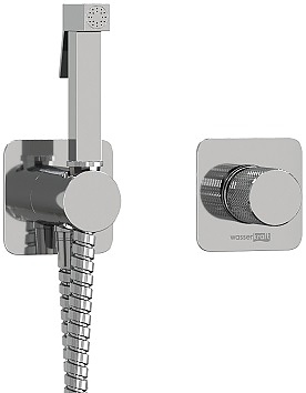 Встраиваемый комплект для биде со шлангом Wasserkraft Mosel 4600 A4651.271.057.136 хром, никель