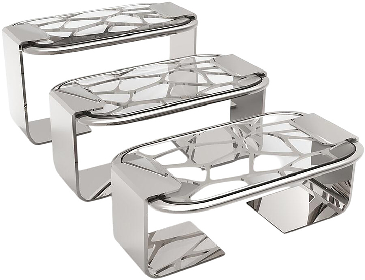 Подставка фуршетная P.L. Proff Cuisine Hotelware FRR 3300 35х20 см h 21 см + блюдо акрил