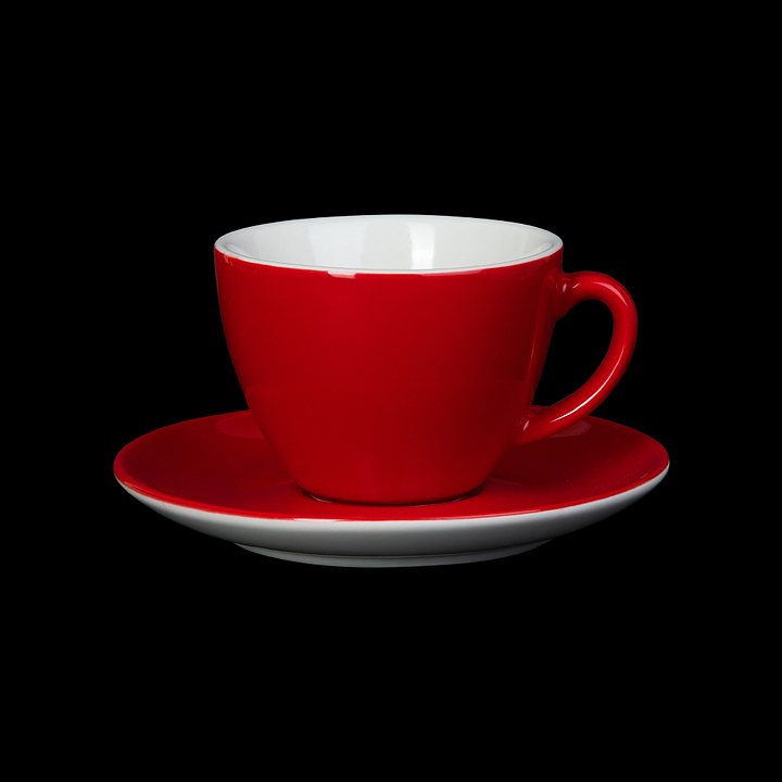 Чайная пара Corone Gusto 4613/4615 200 мл (фарфор) красная