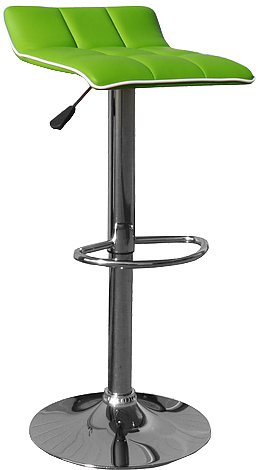 Стул барный DOBRIN 5014-LM (зелено-белый, хром)