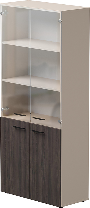 Шкаф для документов Everprof EVO комбинированный, кашемир, дуб Пасадена