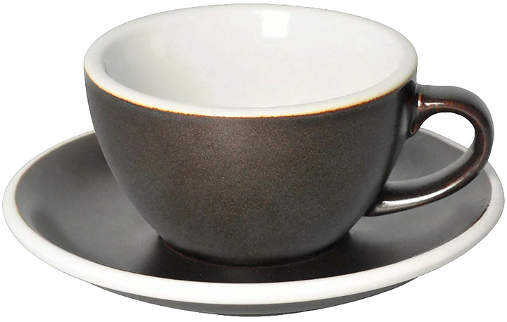 Кофейная пара Loveramics Egg Cappuccino C088-78BGU/C088-79BGU 200 мл, титановый (gunpowder)