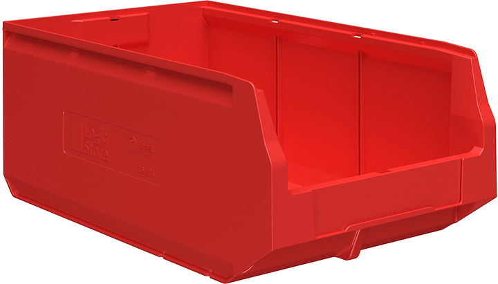 Контейнер iPlast Logic Store N1 500х300х200 мм с отверстиями для перегородок, красный