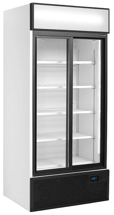 Шкаф холодильный TEFCOLD FSC891S 707 л  890х740х1990 мм (со стеклом), белый, черный