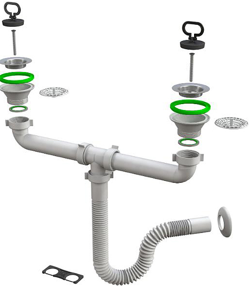 Сифон для мойки Bonomini 1856FX64S0WZ