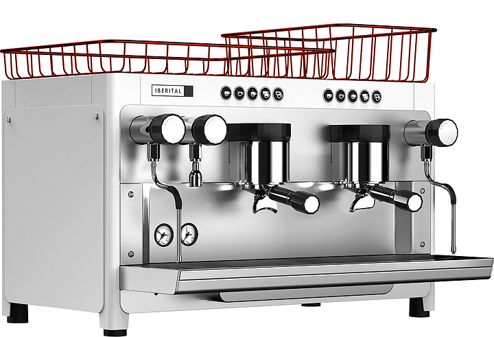 Кофемашина IBERITAL Tandem 2 GR высокая группа, белая