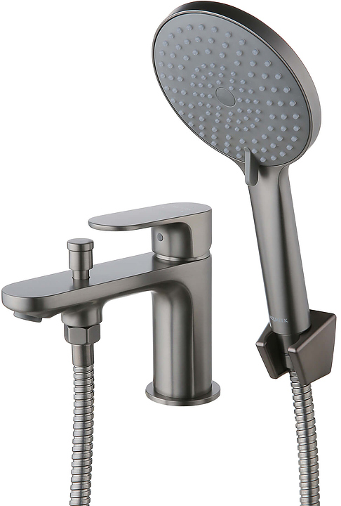 Смеситель для ванны с душем Aquatek Альфа AQ1944BGM оружейная сталь