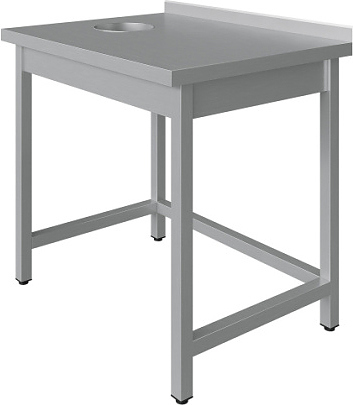 Стол универсальный для сбора отходов Luxstahl СО-9/6 обвязка трехсторонняя