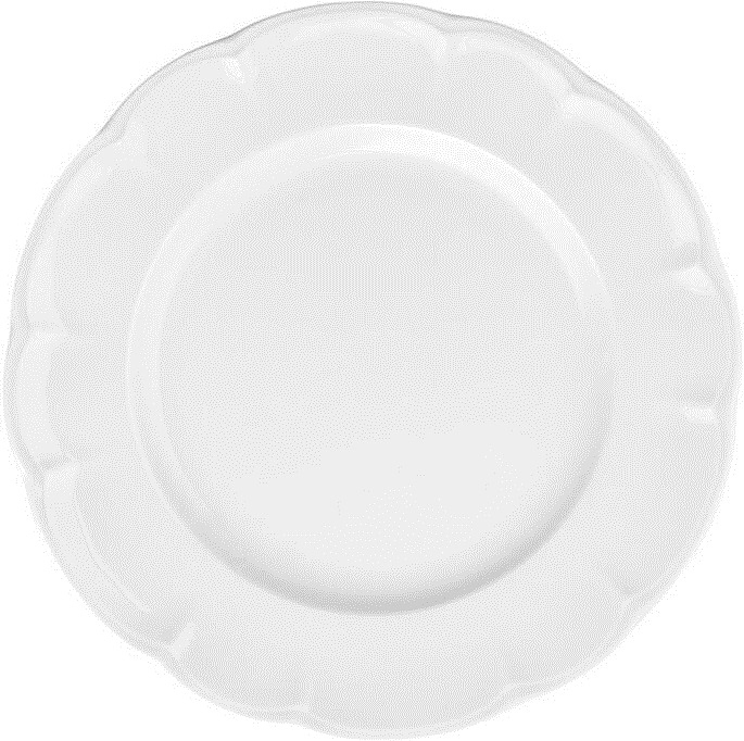 Тарелка Noble Bella 305002А d=21 см h=1,9 см (фарфор) белая