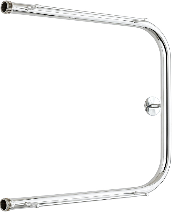 Полотенцесушитель водяной с 2 полками Стилье П-образный 50х50 см без покрытия