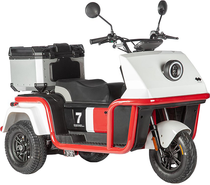 Трицикл WANSHIDA DOUHAO черно-бело-красный