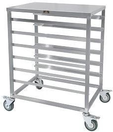 Тележка-шпилька для противней Luxstahl ТШГ-6 (600x400) нерж. с рабочей поверхностью