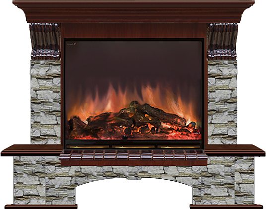Камин Glenrich Бостон К A28 Алтай красное дерево